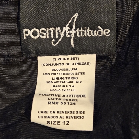 Positive Attitude Juniors Vintage Blazer Tank Top Set Size 12 - Picture 9 of 16